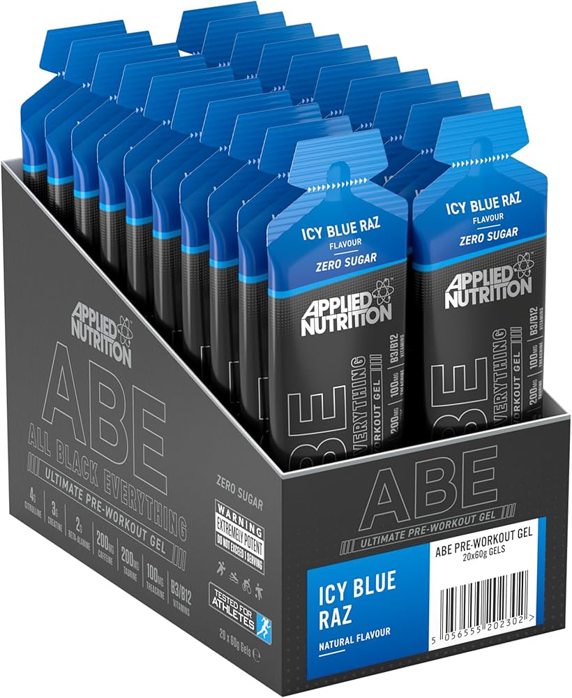 Applied Nutrition ABE (All Black Everything) Pre Workout Gel 20x60g Icy Blue Raz